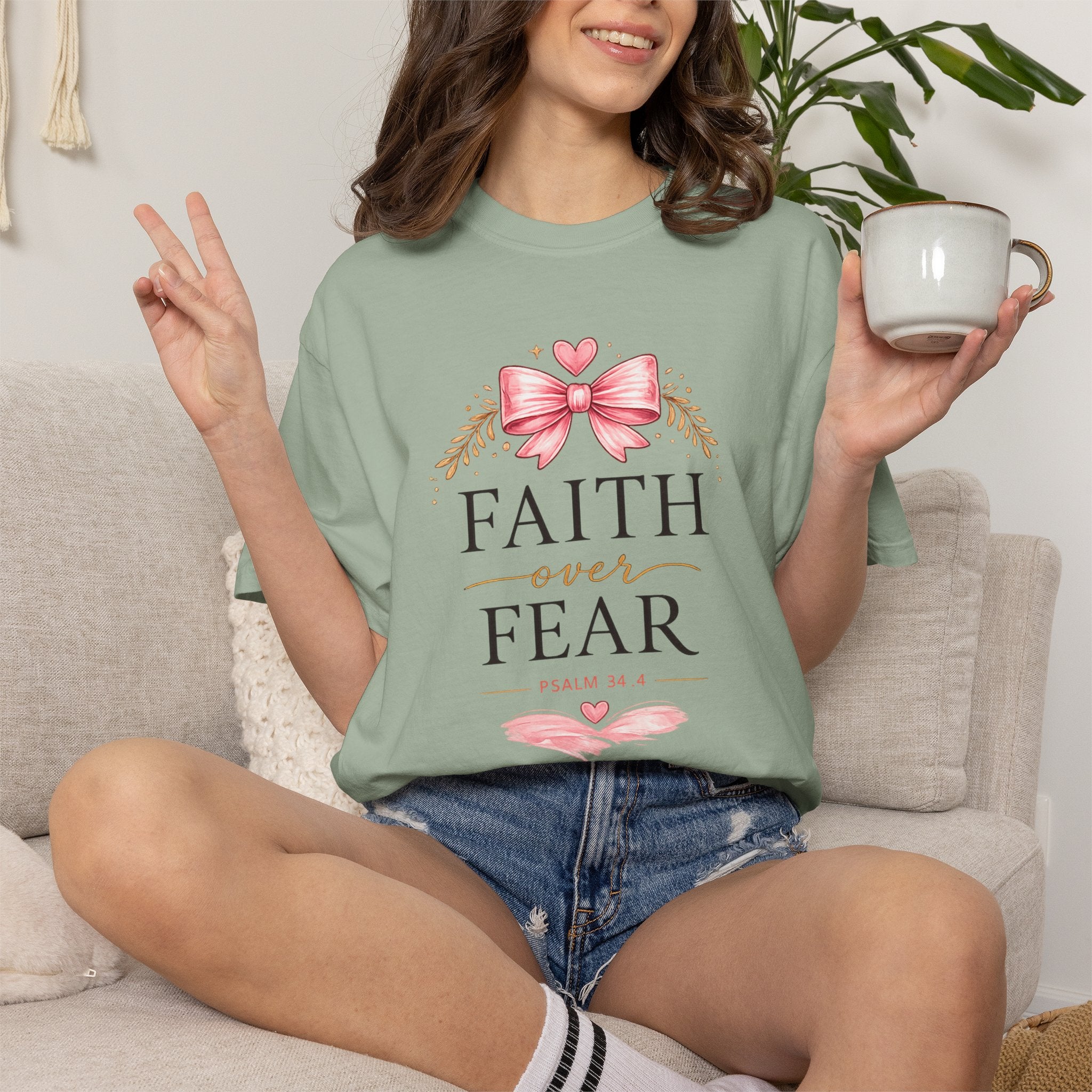 Faith Over Fear T-Shirt — Christian Inspirational Graphic Tee