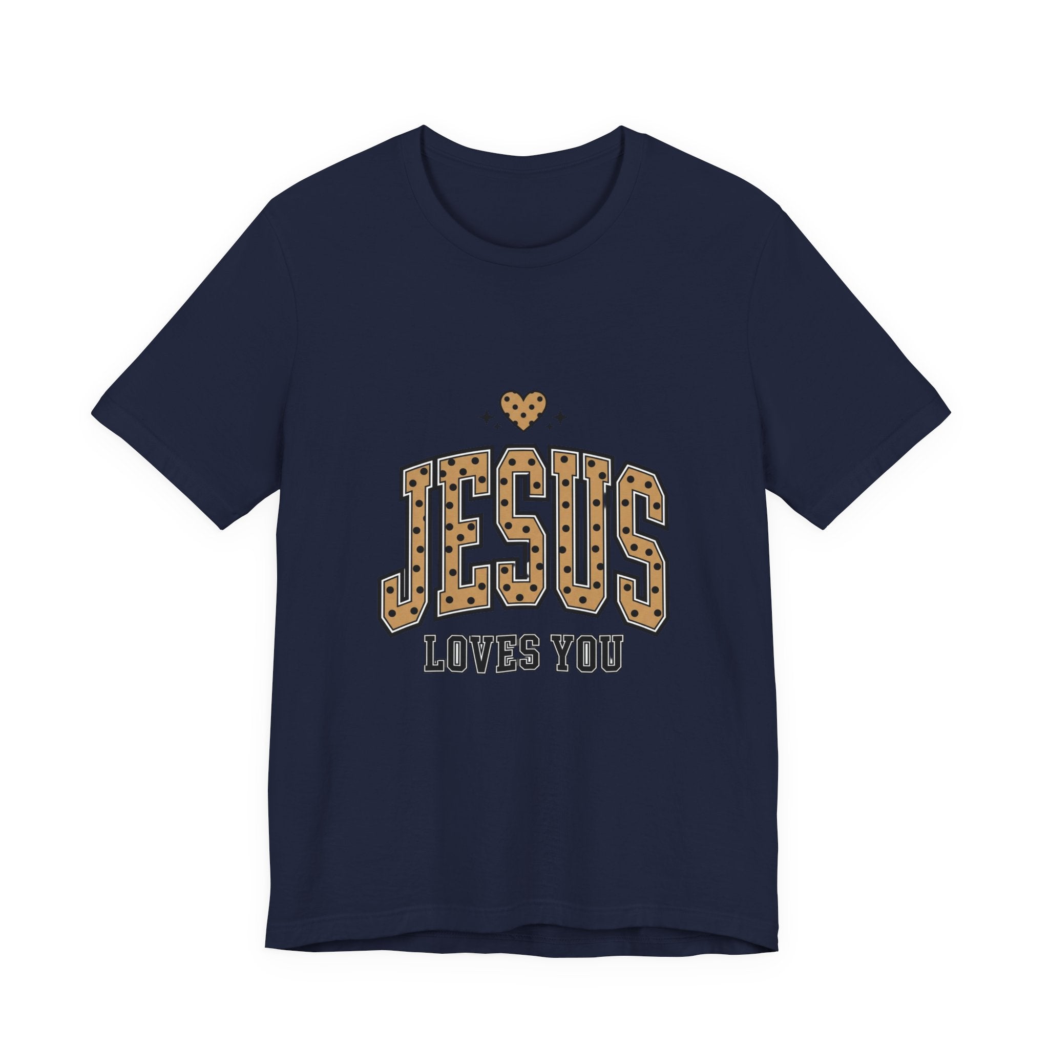 Jesus Loves You Tee | Polka Dot Retro Typography