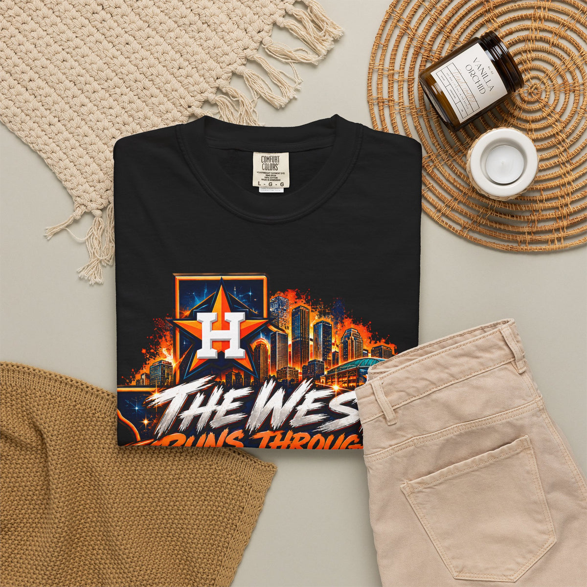 Houston Astros “The West Runs Through Houston” Baseball T-Shirt