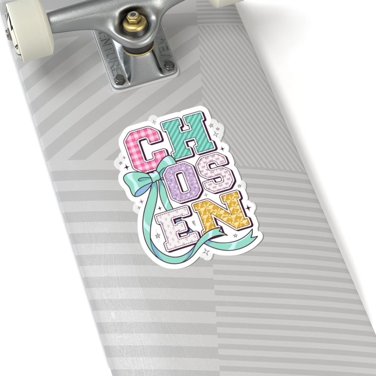 Chosen Sticker | Christian faith decal, playful colorful scripture style