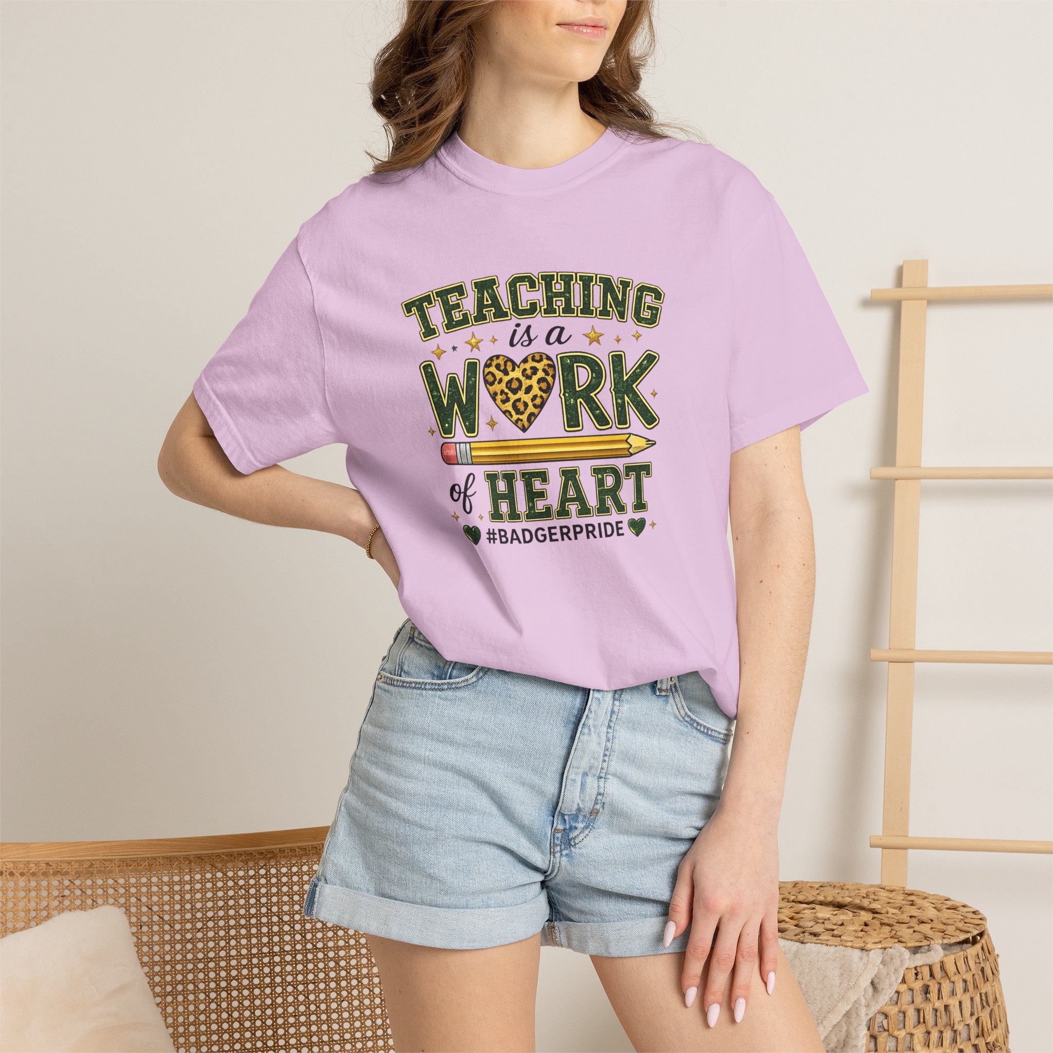Teaching Is a Work of Heart T-Shirt – #BadgerPride Teacher Appreciation Tee