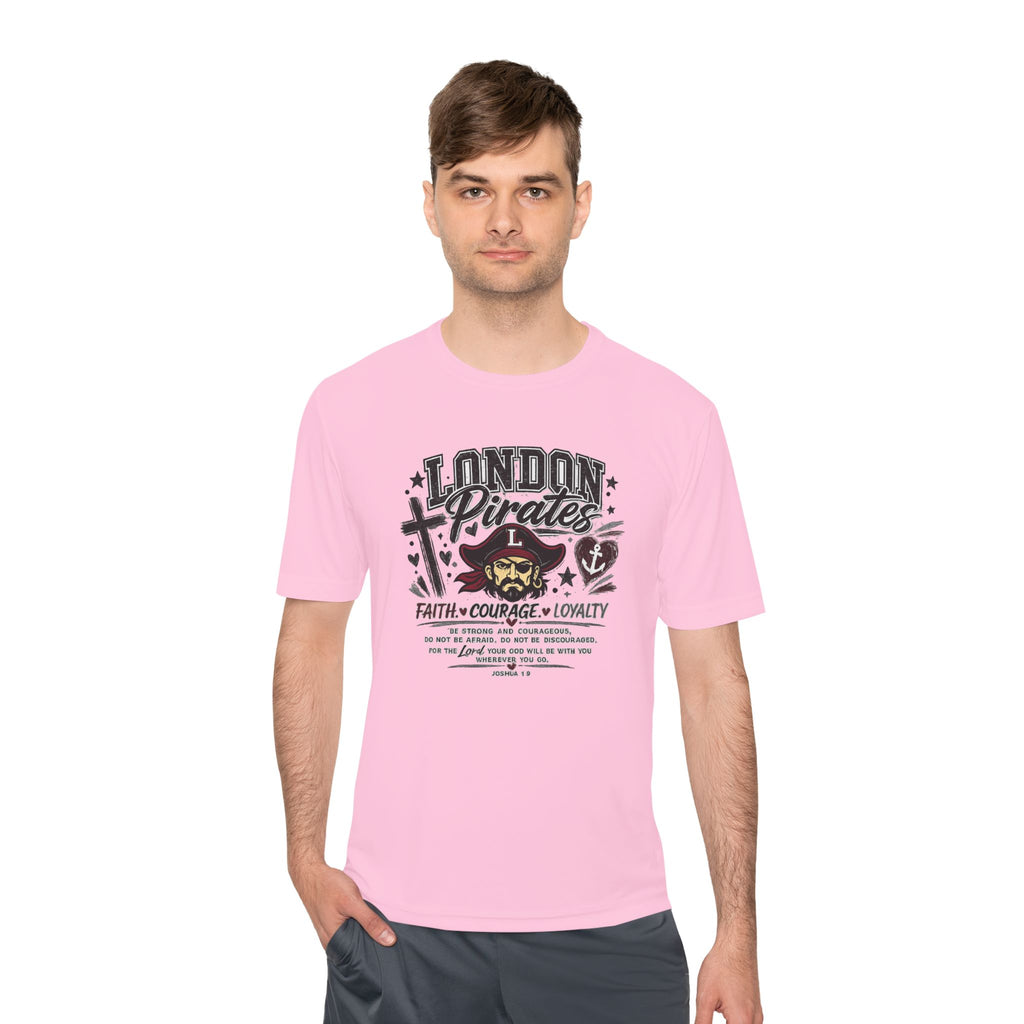 London Pirates Tee — Faith Courage Loyalty Moisture-Wicking Shirt
