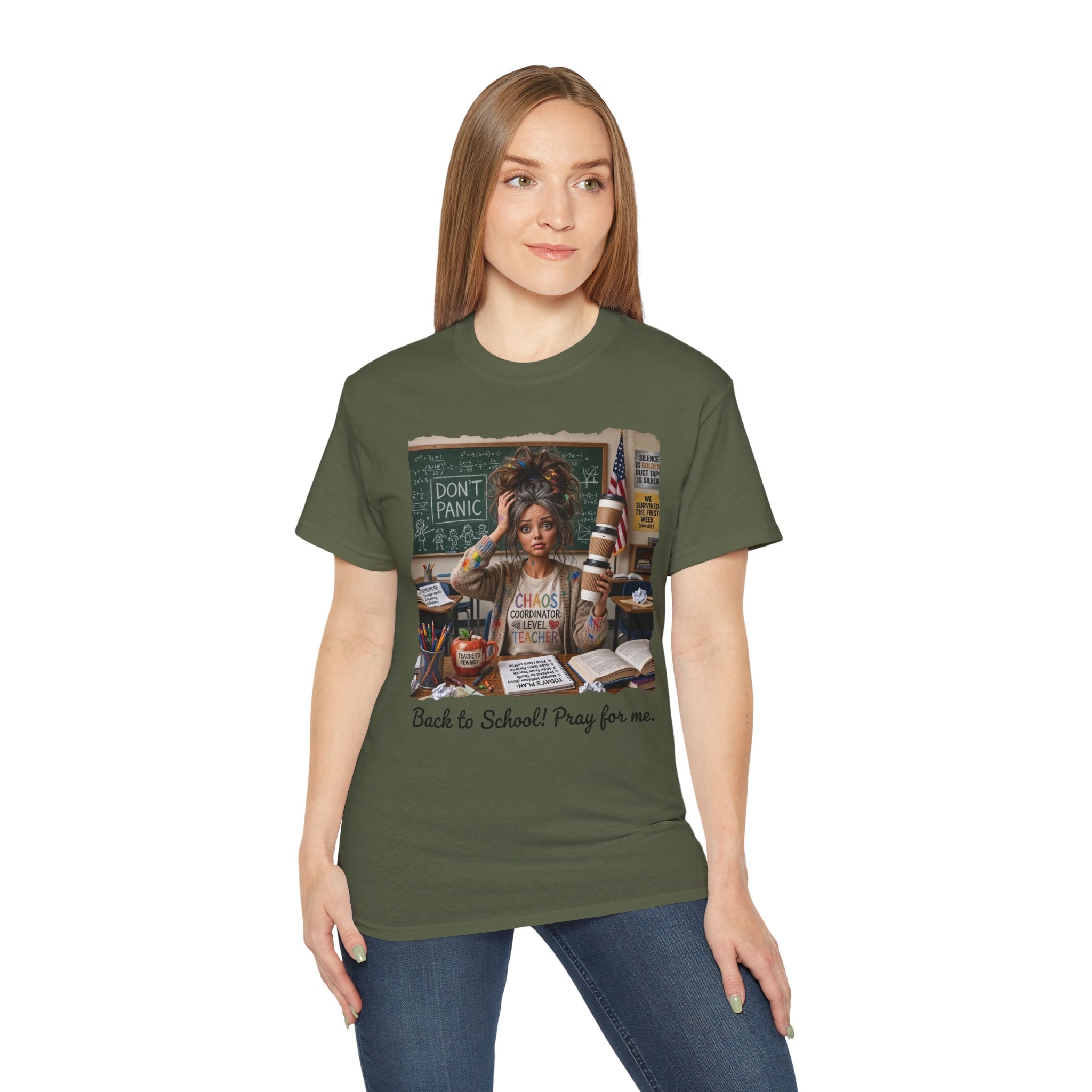 Back to School Tee — “Back to School! Pray for me.” Teacher Student Funny Graphic T‑Shirt