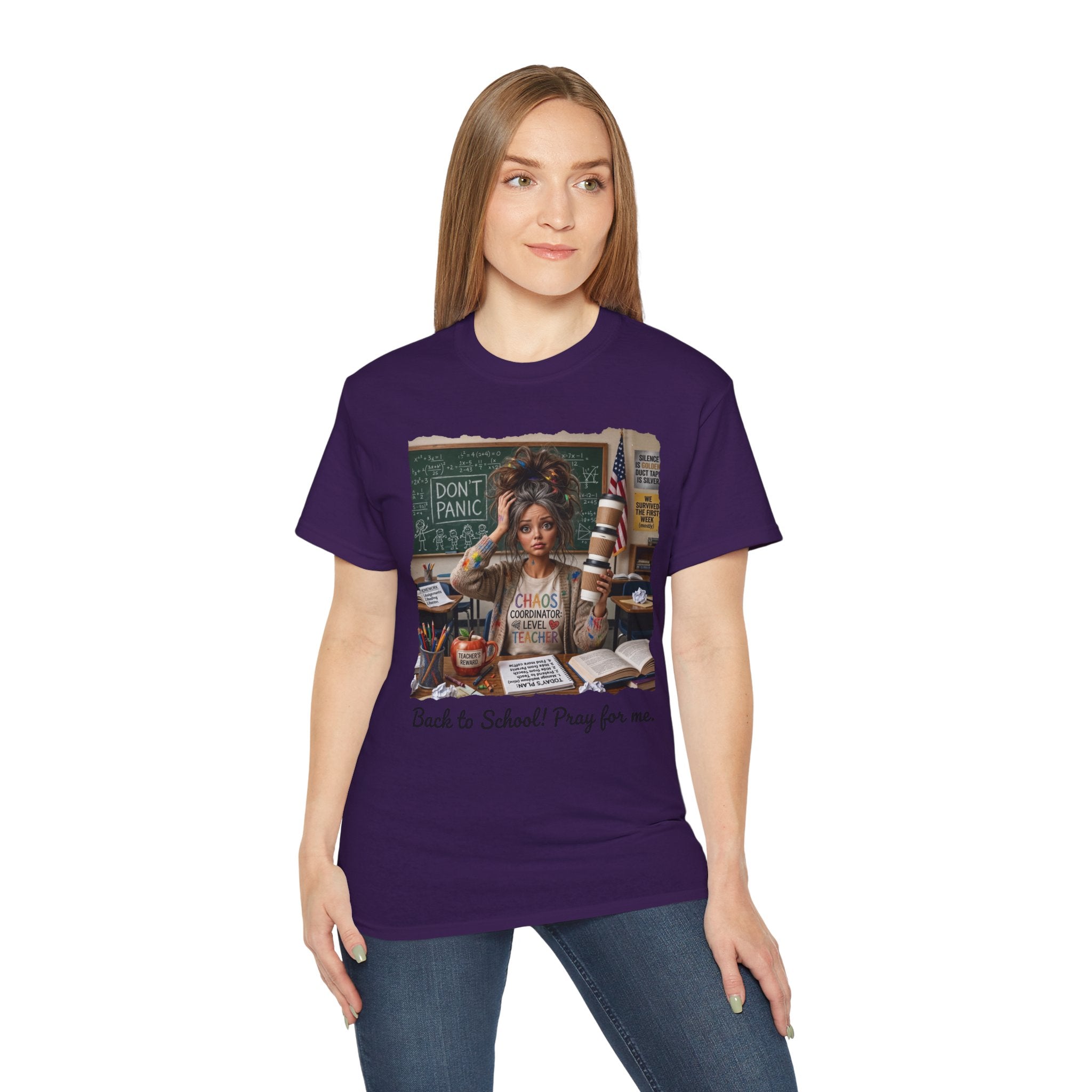 Back to School Tee — “Back to School! Pray for me.” Teacher Student Funny Graphic T‑Shirt