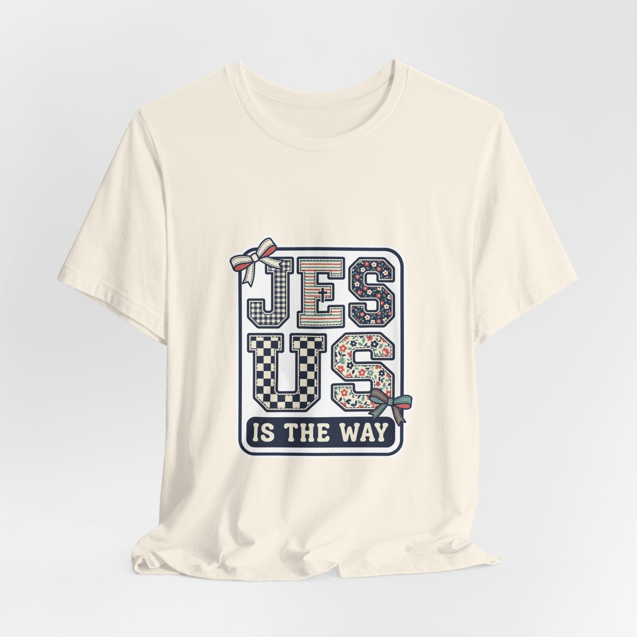 Jesus Is the Way Tee | Christian Faith Tee, Mixed Font Rainbow Scripture