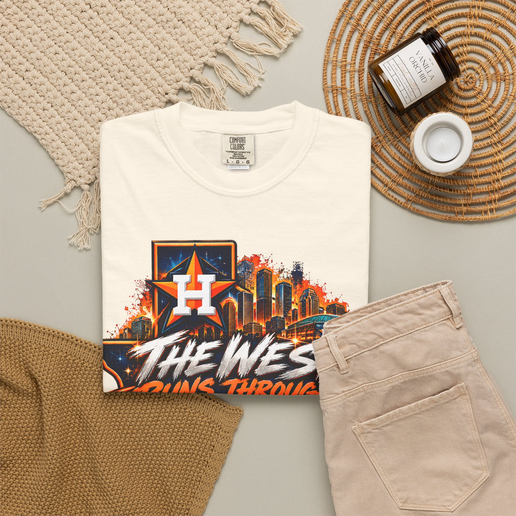 Houston Astros “The West Runs Through Houston” Baseball T-Shirt