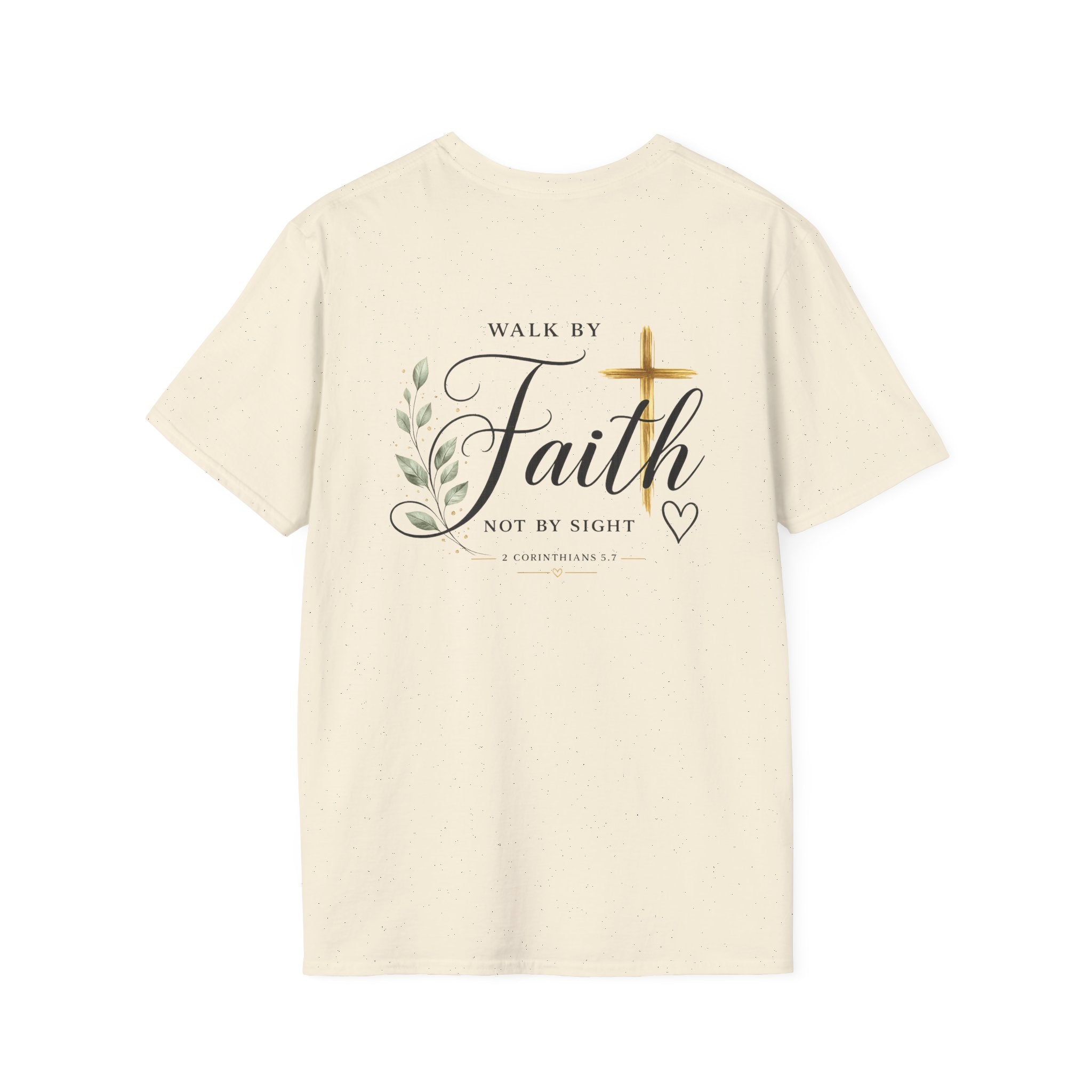 Jesus Minimal Script T-Shirt — Small Chest Faith Tee