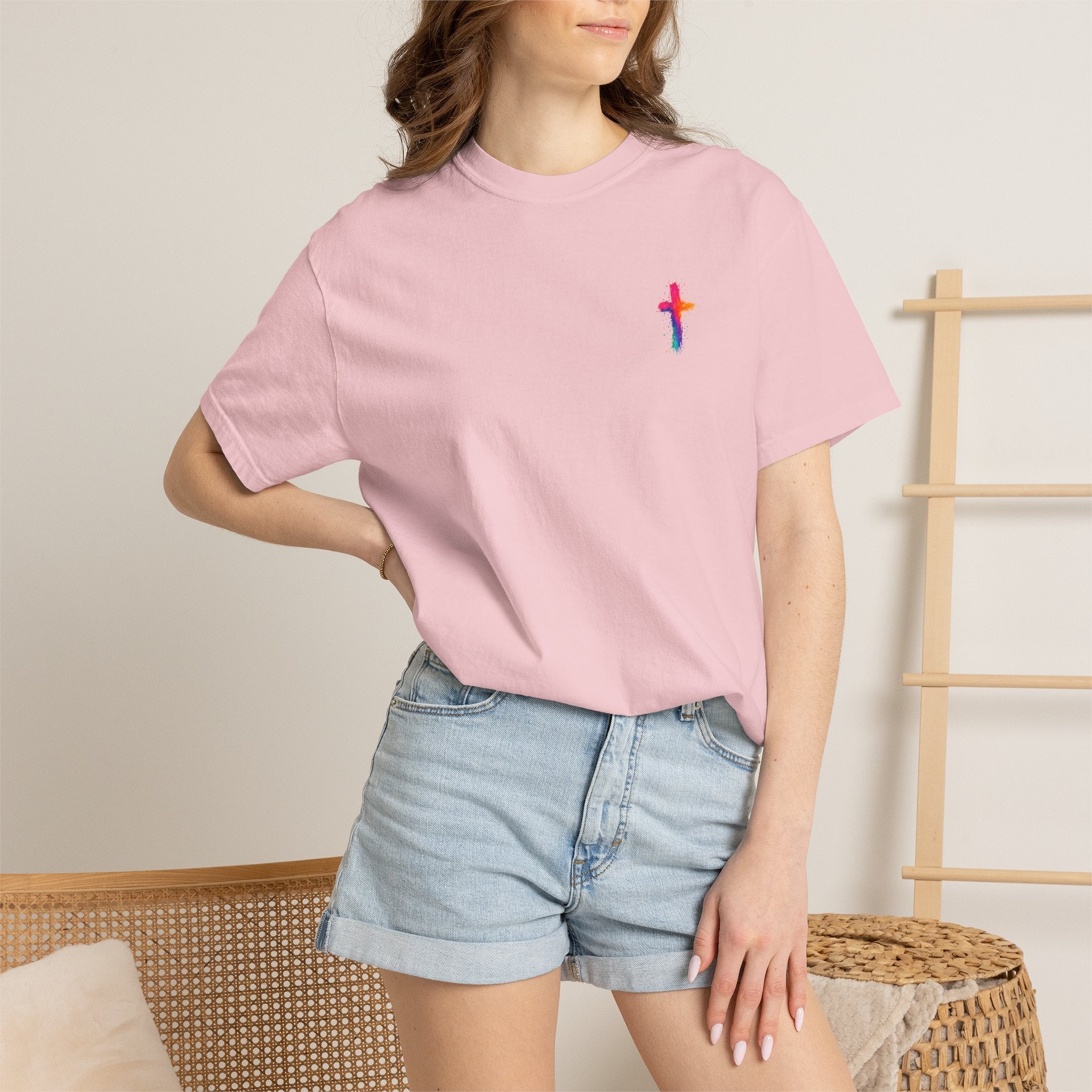 Christian Cross T-Shirt — “The Battle Is Not Yours, It’s the Lord’s” Scripture Tee