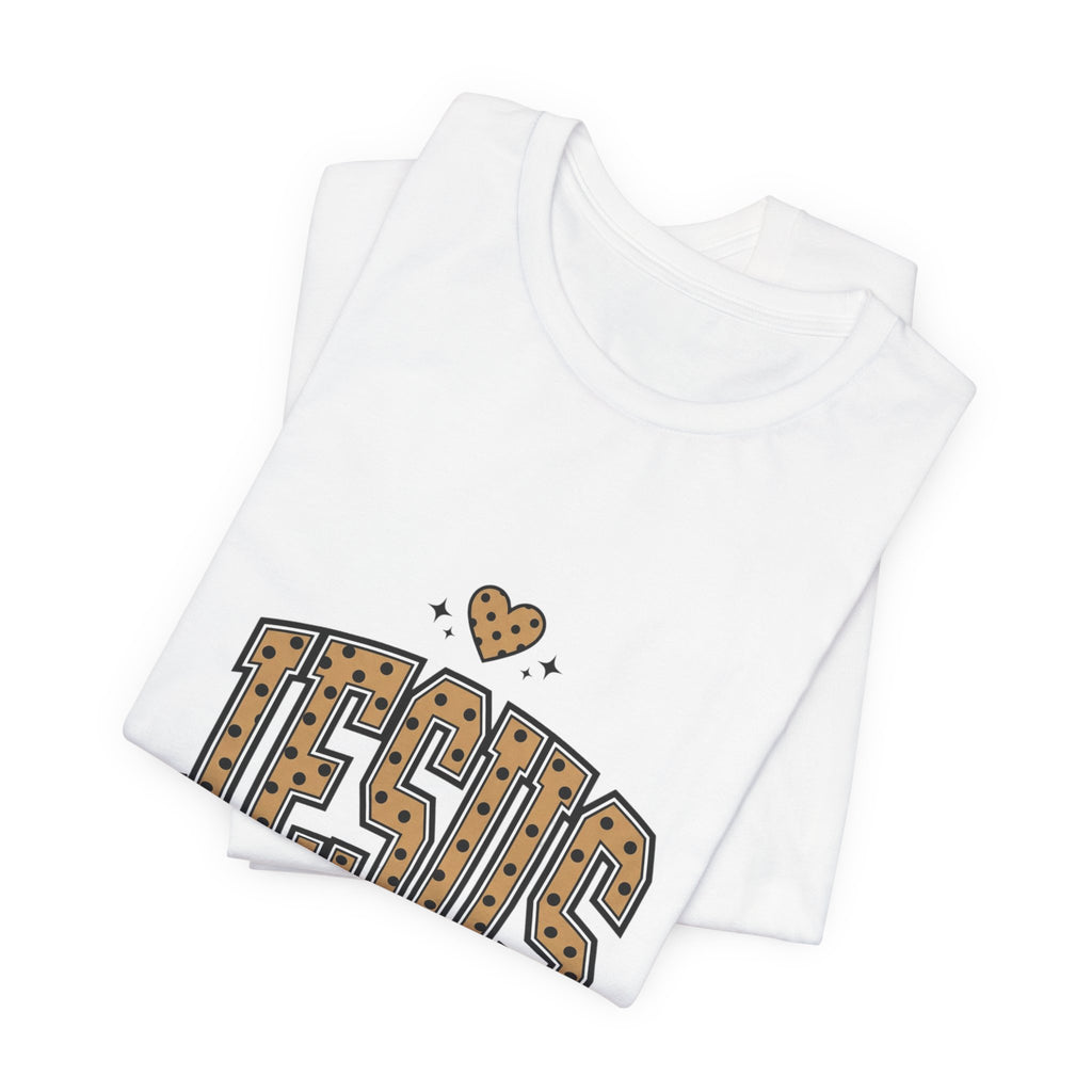 Jesus Loves You Tee | Polka Dot Retro Typography