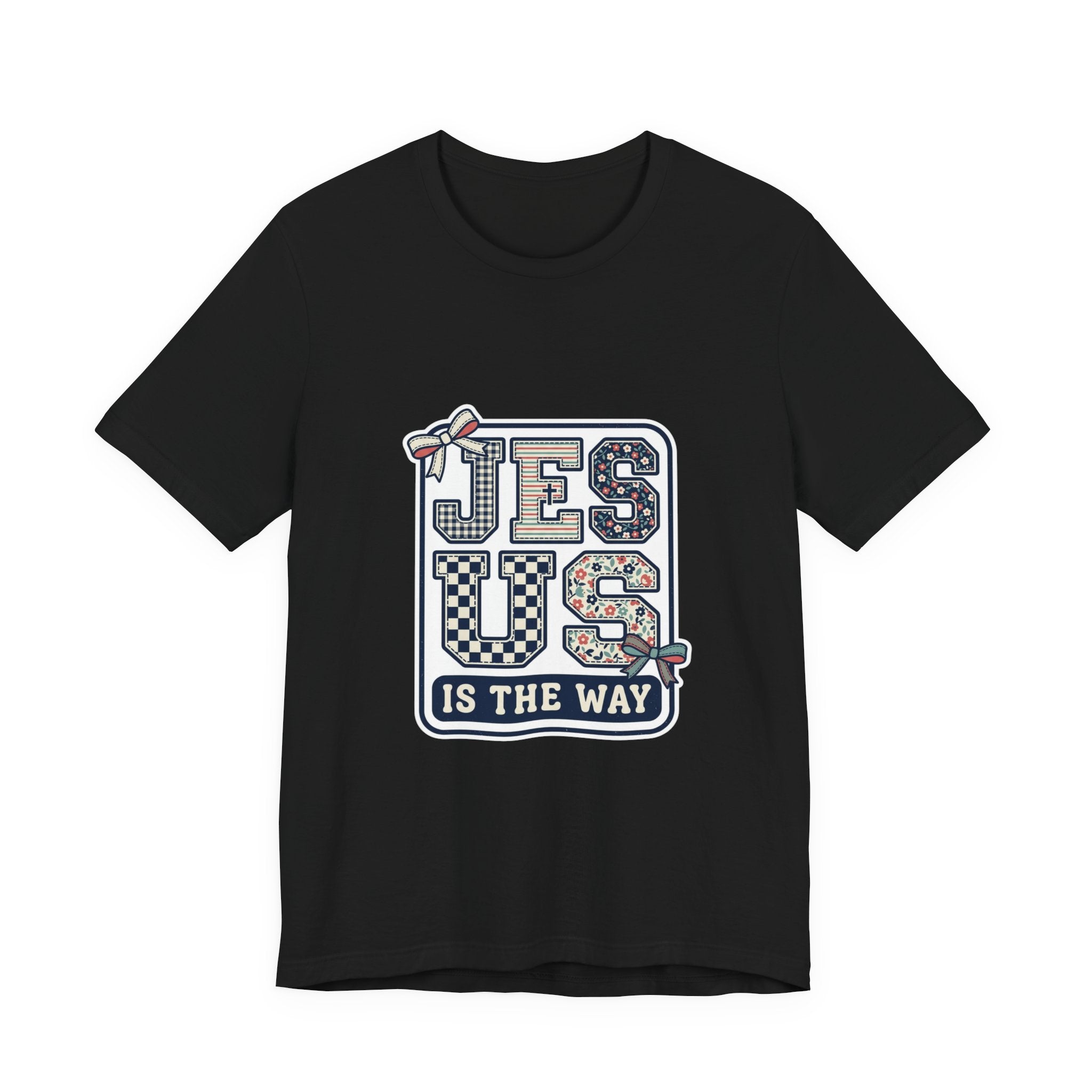Jesus Is the Way Tee | Christian Faith Tee, Mixed Font Rainbow Scripture