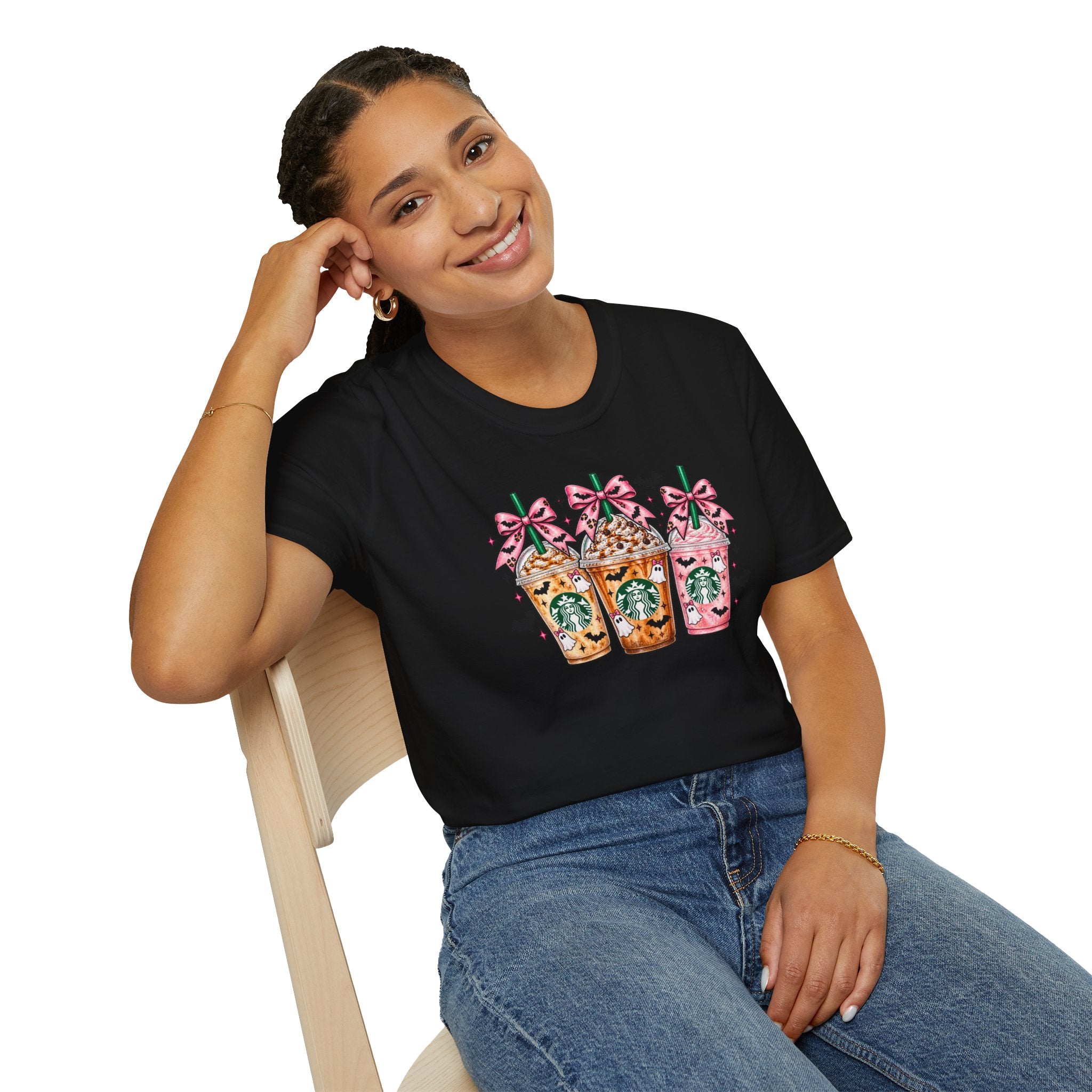Halloween Starbucks Frappuccino Tee — Cute Pumpkin & Witch Drink Graphic T-Shirt