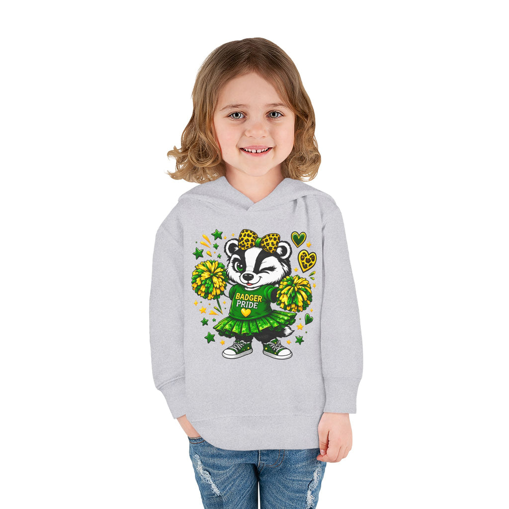 Toddler Hoodie — Cheerleading Badger "Badger Pride" Kids Pullover