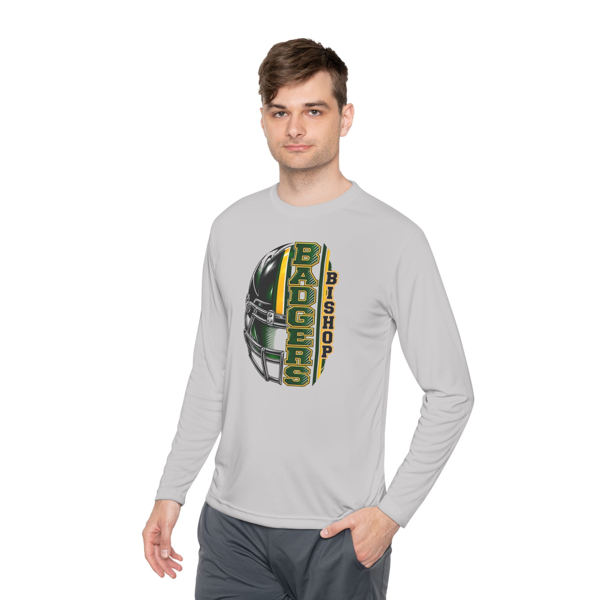 Badgers Bishop Football Helmet Long Sleeve Tee