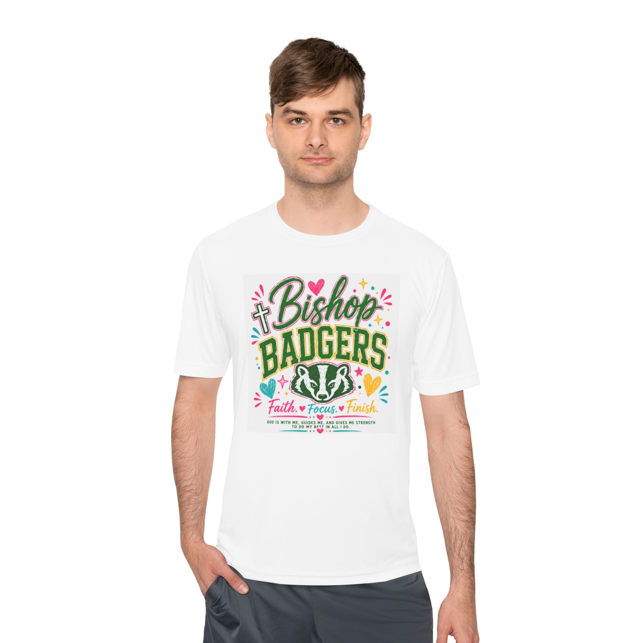 Bishop Badgers Athletic Tee — Faith, Pride & Spirit Moisture‑Wicking Shirt