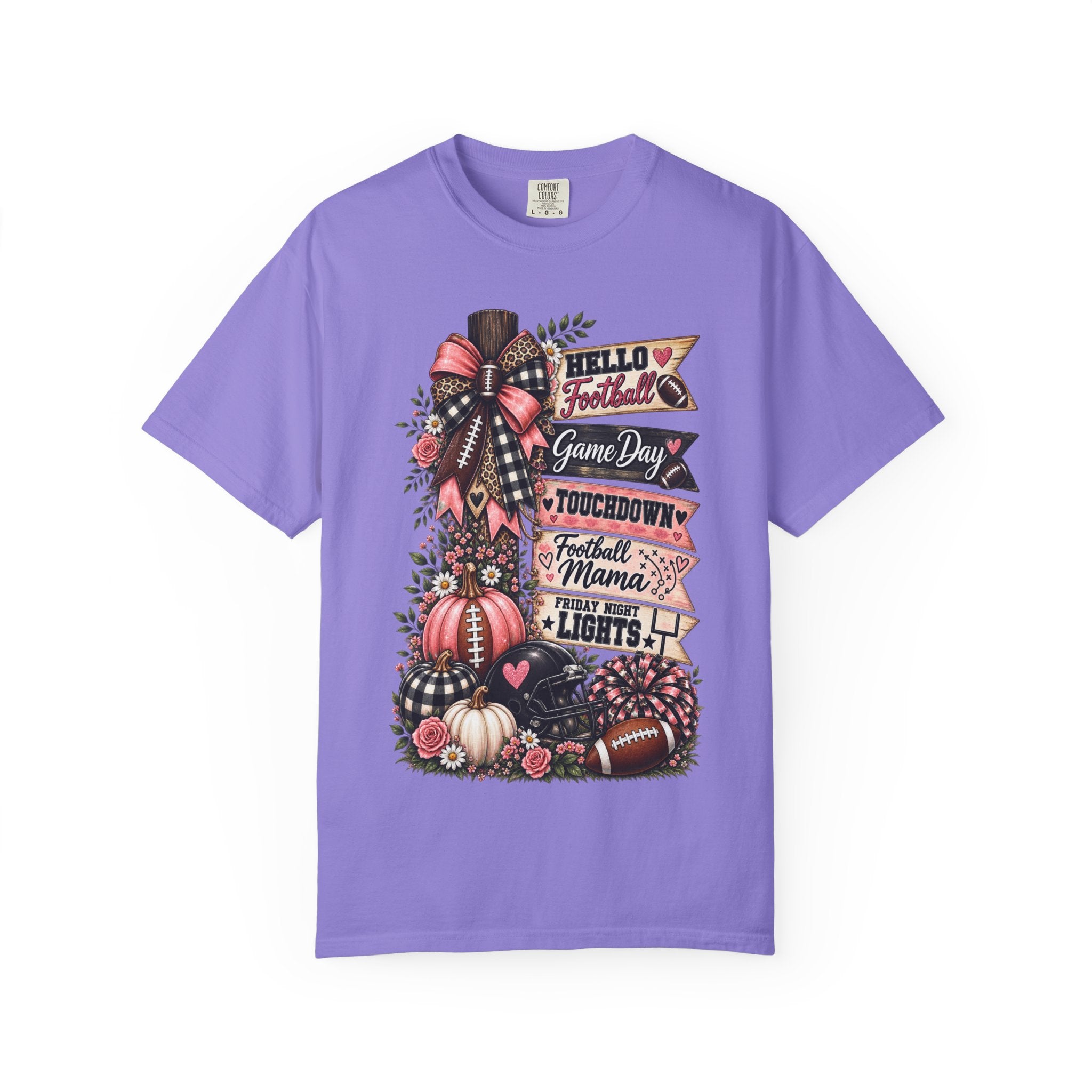 Football Mama Fall T-Shirt – Game Day Touchdown Pumpkins Design