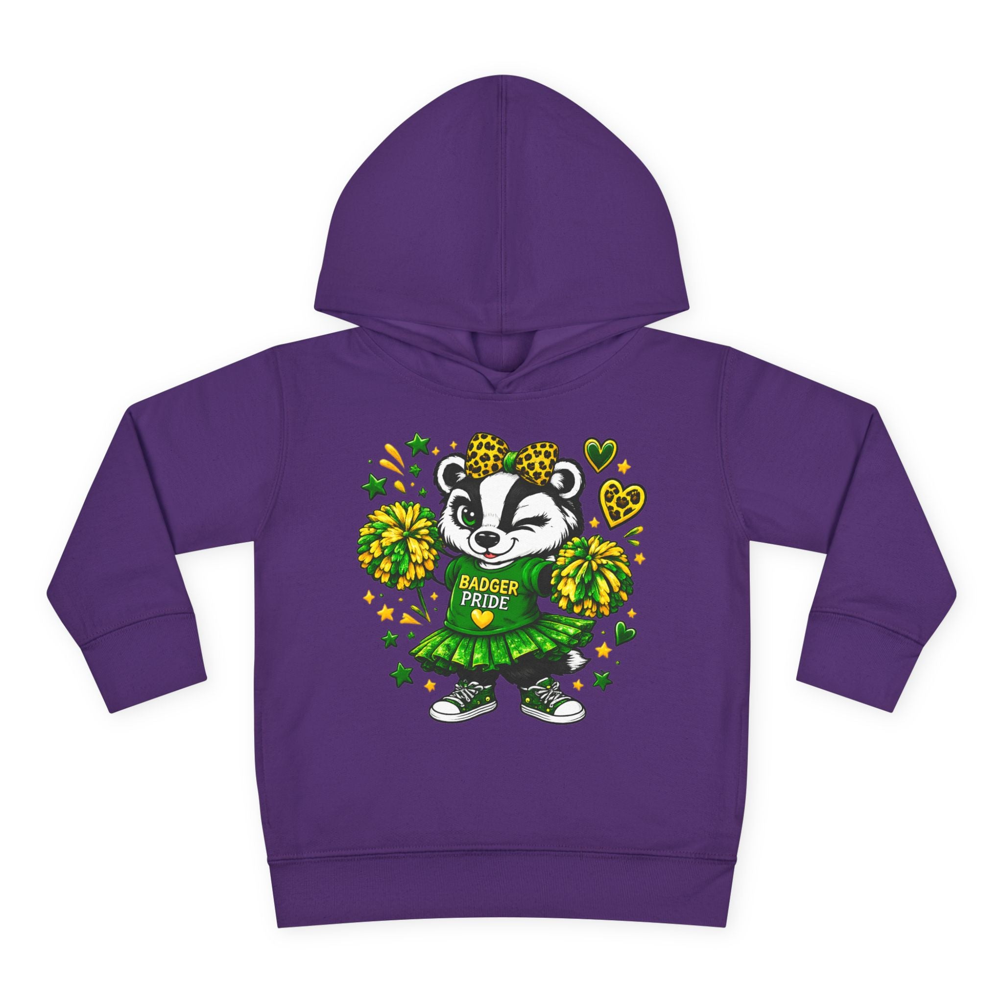 Toddler Hoodie — Cheerleading Badger "Badger Pride" Kids Pullover