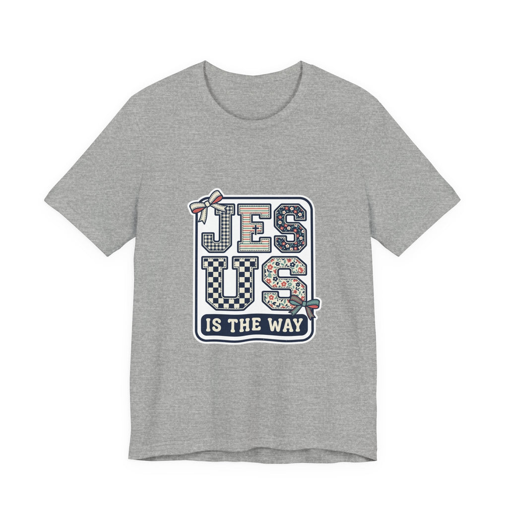 Jesus Is the Way Tee | Christian Faith Tee, Mixed Font Rainbow Scripture
