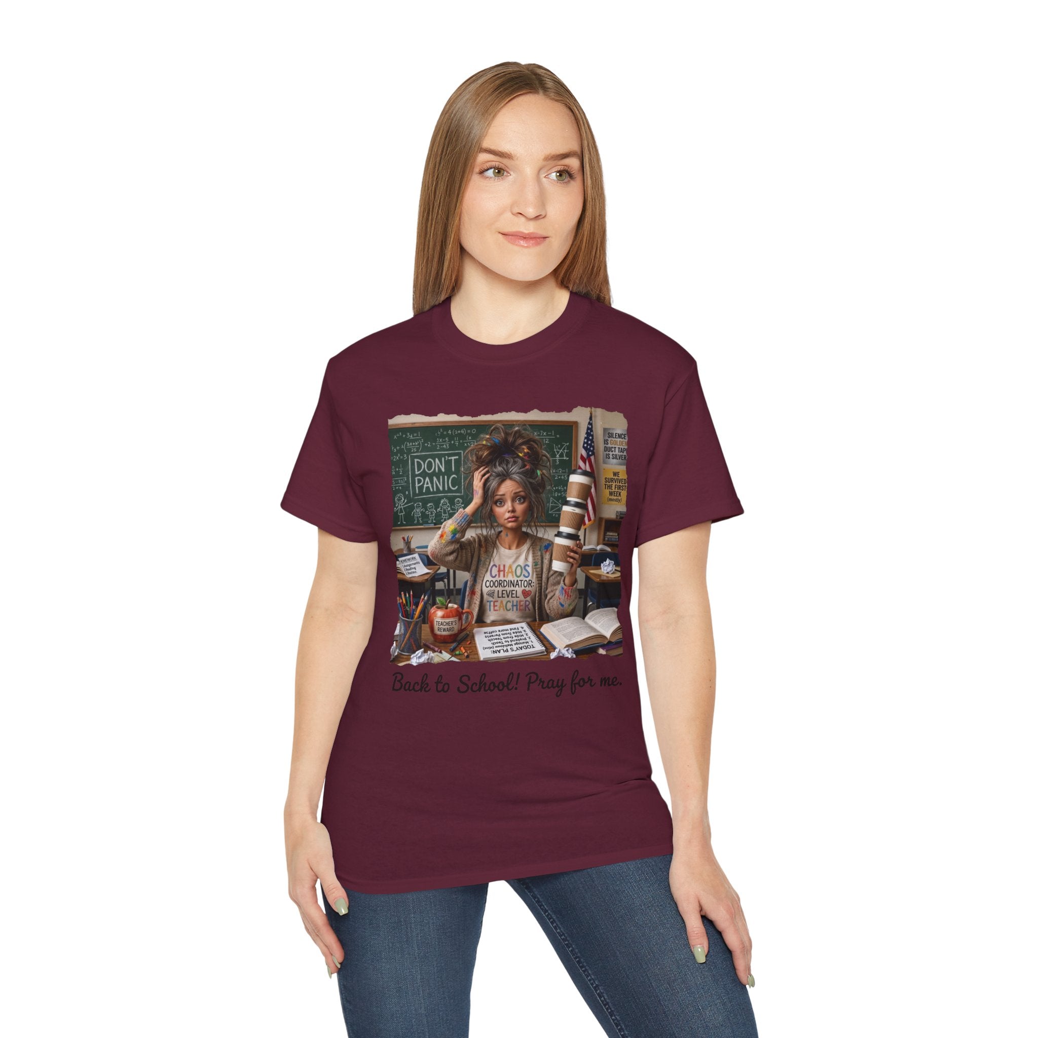 Back to School Tee — “Back to School! Pray for me.” Teacher Student Funny Graphic T‑Shirt