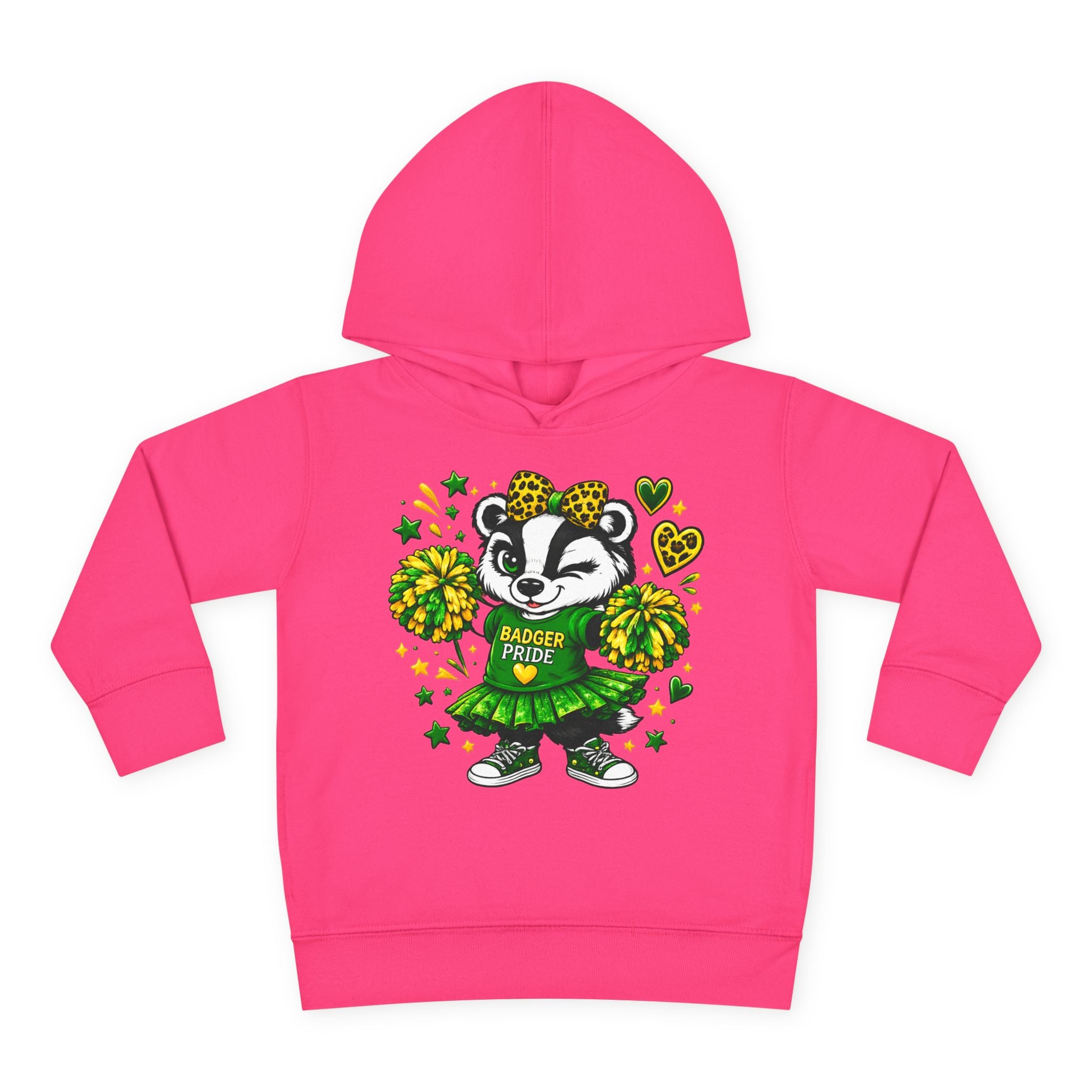Toddler Hoodie — Cheerleading Badger "Badger Pride" Kids Pullover