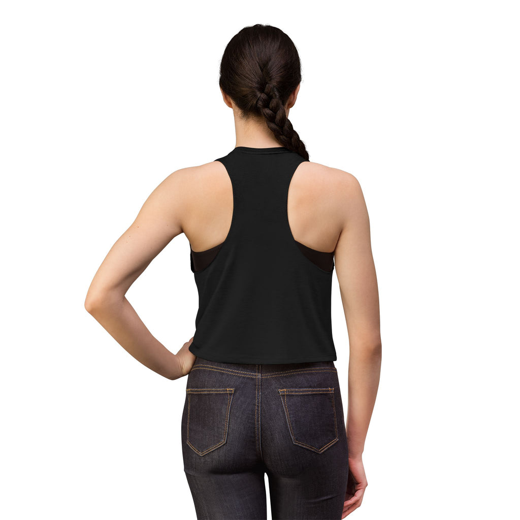 Women's Crop Top — "Run Don't Look at It!" Softball Batter Graphic Tank