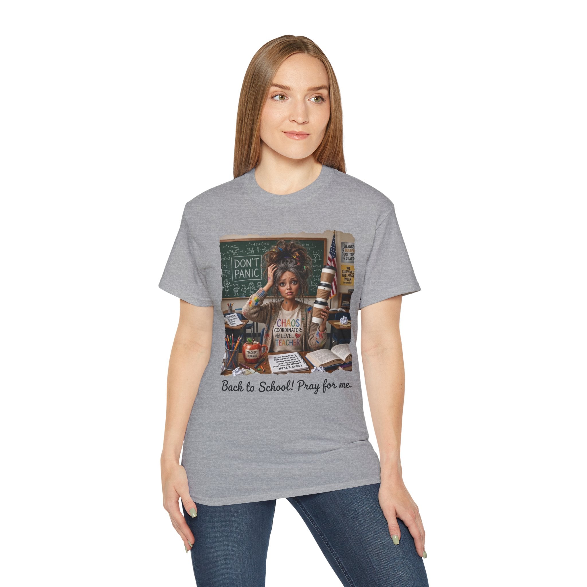 Back to School Tee — “Back to School! Pray for me.” Teacher Student Funny Graphic T‑Shirt