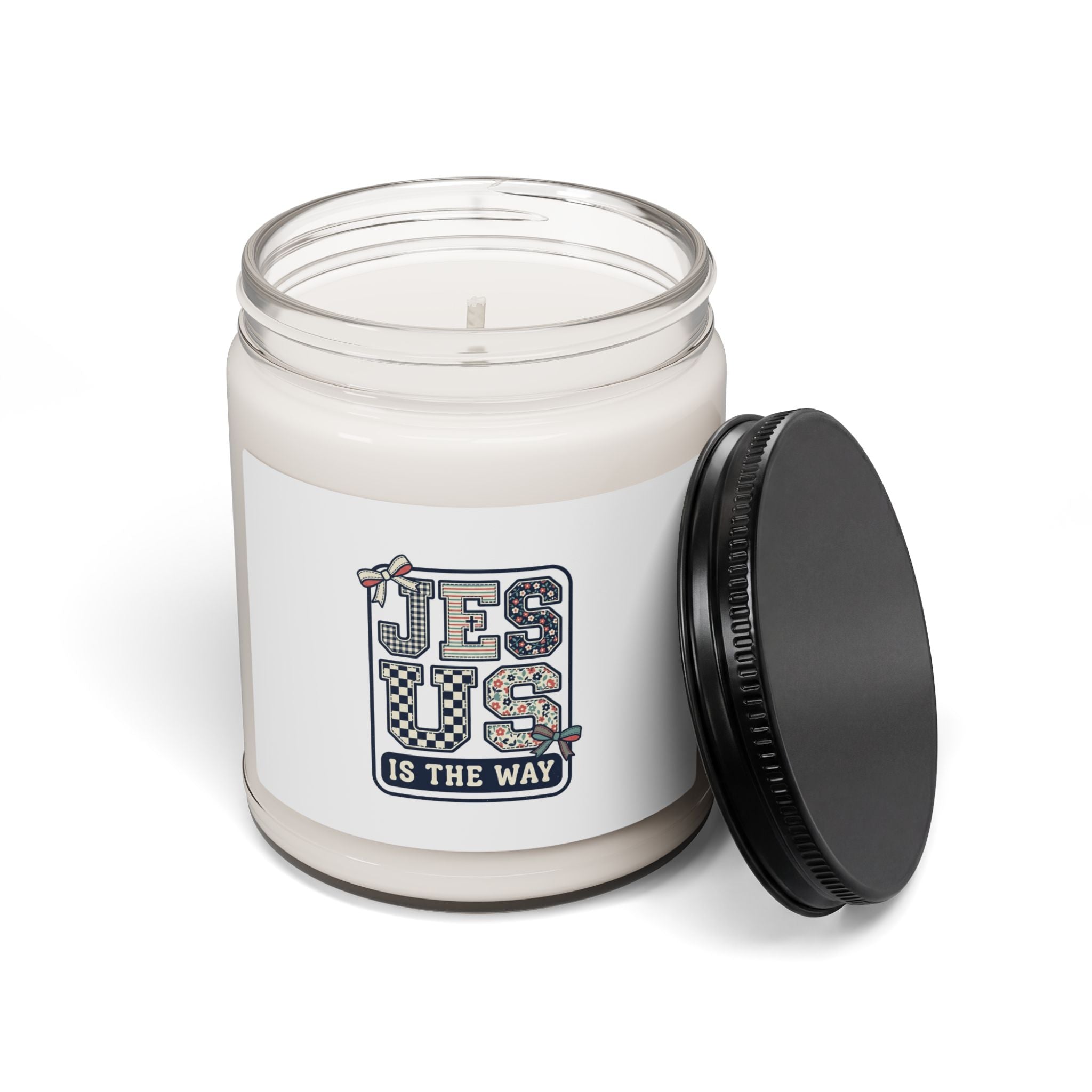 Jesus Is The Way Candle | Scented Soy 9oz, Colorful Faith Design