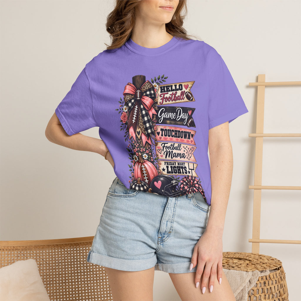 Football Mama Fall T-Shirt – Game Day Touchdown Pumpkins Design