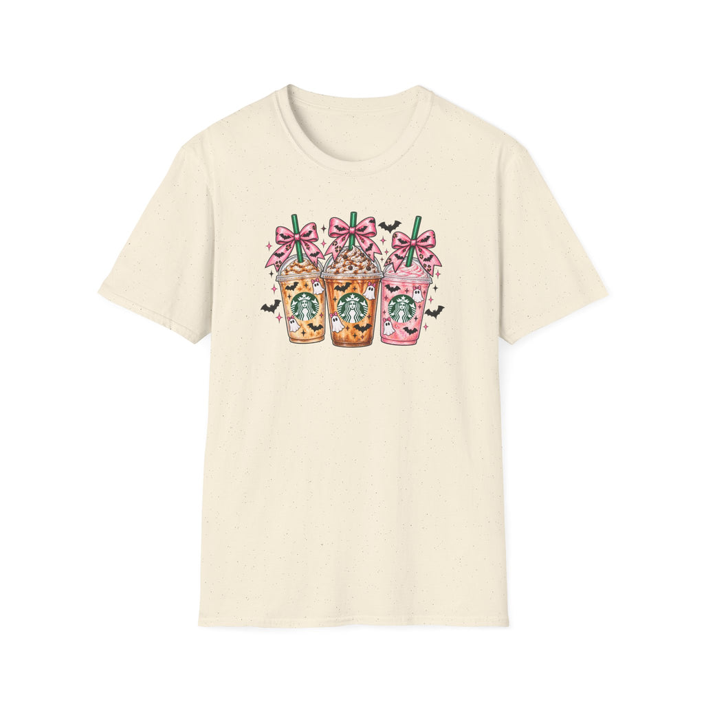 Halloween Starbucks Frappuccino Tee — Cute Pumpkin & Witch Drink Graphic T-Shirt