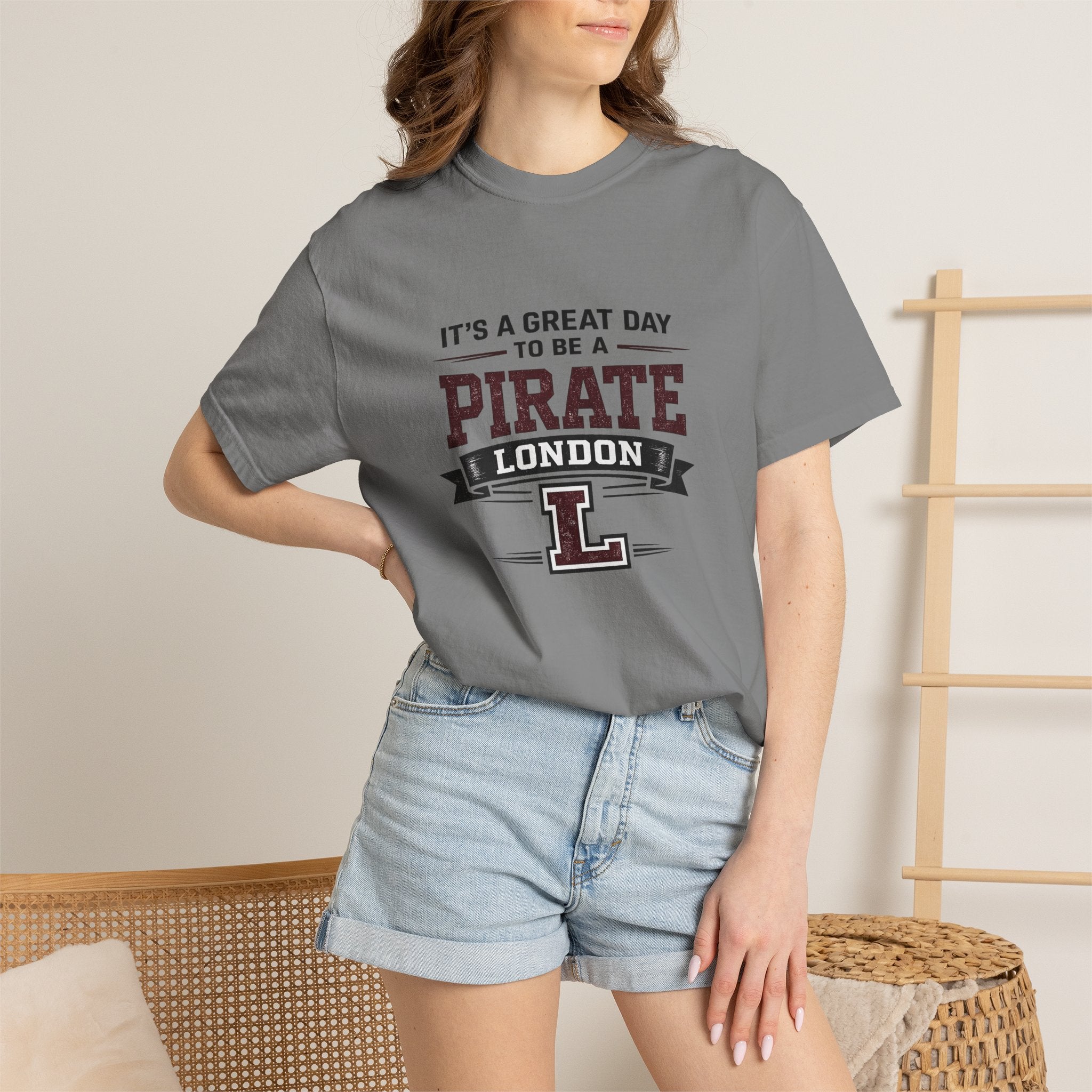Pirate London T-Shirt — "It's a Great Day to Be a Pirate" Vintage School Spirit Tee