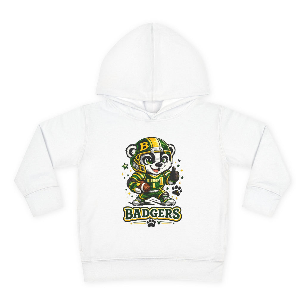 Toddler Hoodie — Cute Badger Mascot Football Pullover