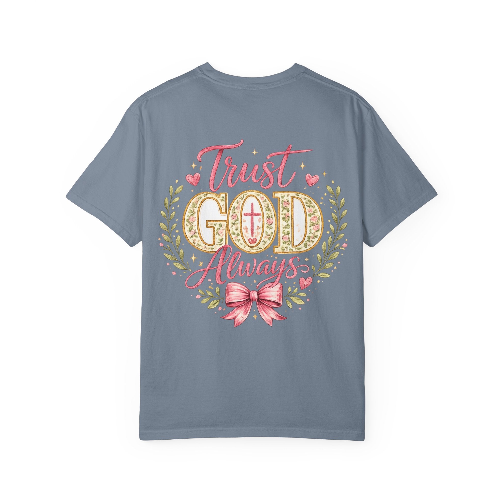 Trust God Always T-Shirt — Faith-Based Inspirational Tee with Pink Ribbon Design